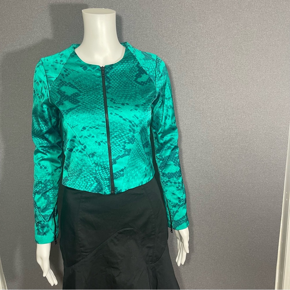 Alexis Emerald Green Patterned Jacket - image 2
